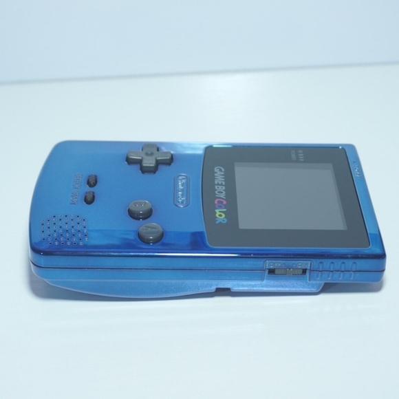 Shiny Metallic Blue Gameboy Color GBC Handheld Console w/ IPS Backlit LCD Screen - Picture 5 of 7
